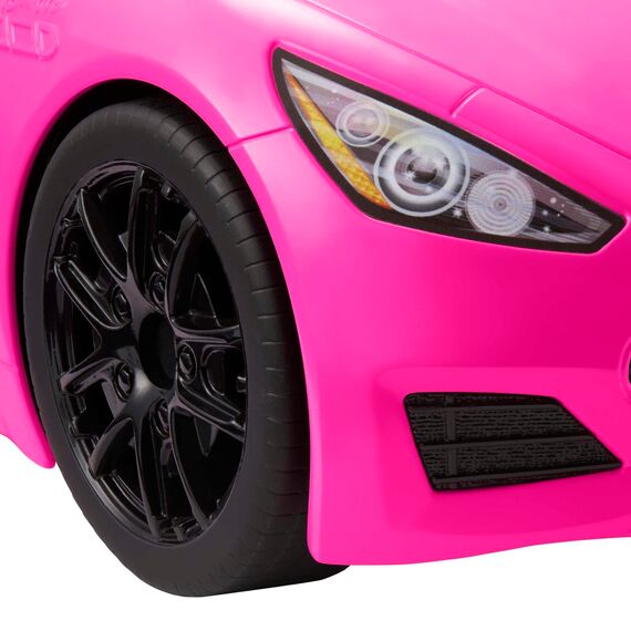 Barbie HBT92 - Cabrio-Fahrzeug, pink mit rollenden Rädern und realistischen Details, 2-Sitzer, Spielzeug Geschenk für Kinder ab 3 Jahren