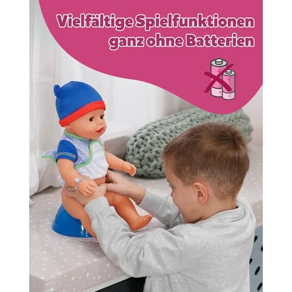 BABY Born Jonas - 43 cm große Babypuppe - 10 Funktionen inkl. Accessoires & Strampler - Funktioniert komplett ohne Batterien - Geeignet für Kinder ab 3 Jahren