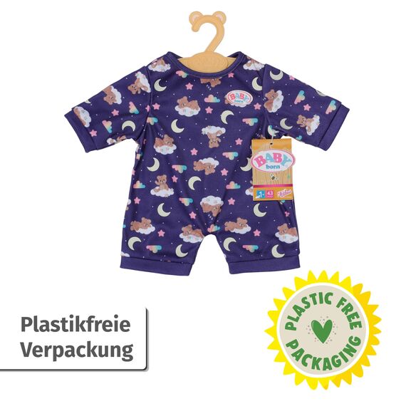BABY Born Teddy Schlafanzug Glow in The Dark, leuchtet im Dunkeln, Puppenschlafanzug für 43 cm Puppen und Teddy, 836484 Zapf Creation