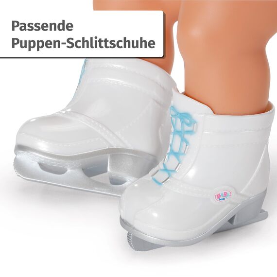 BABY born Eisprinzessin 43cm, Eisprinzessinen-Kleid mit Schlittschuhen und Tiara für 43 cm Puppen, 836095 Zapf Creation