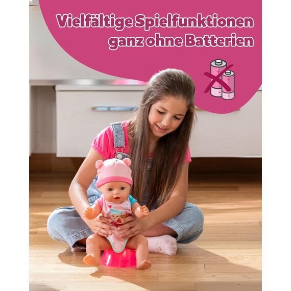 BABY Born Emma - 43 cm große Babypuppe - 10 Funktionen inkl. Accessoires & Strampler - Funktioniert komplett ohne Batterien - Geeignet für Kinder ab 3 Jahren