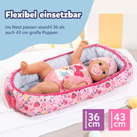 BABY born Baby Nest - Für alle 36 cm & 43 cm Puppen - Hochwertiges Puppenzubehör - Geeignet für Kinder ab 3 Jahren