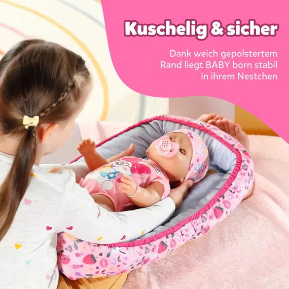 BABY born Baby Nest - Für alle 36 cm & 43 cm Puppen - Hochwertiges Puppenzubehör - Geeignet für Kinder ab 3 Jahren