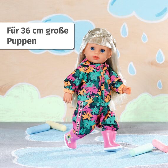 Baby Born Little Outdoor Anzug für 36 cm Puppen, 836323 Zapf Creation, grün
