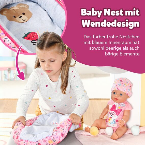 BABY born Baby Nest - Für alle 36 cm & 43 cm Puppen - Hochwertiges Puppenzubehör - Geeignet für Kinder ab 3 Jahren