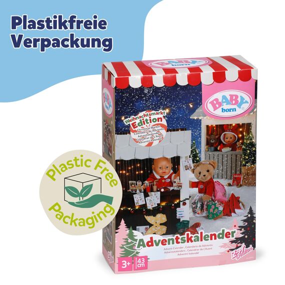 BABY born Adventskalender mit 24 Überraschungen, Puppenkleidung und Accessoires für 43 cm Puppen, 837474 Zapf Creation