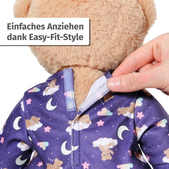 BABY Born Teddy Schlafanzug Glow in The Dark, leuchtet im Dunkeln, Puppenschlafanzug für 43 cm Puppen und Teddy, 836484 Zapf Creation