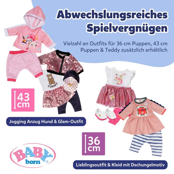 BABY born Regenbogenschrank - Aufbewahrung für Puppenkleidung - Mit leuchtendem Regenbogen & fröhlichen Sounds - Hochwertiges Puppen Zubehör inkl. Schuhbladen, Kleiderbügel & Stickern