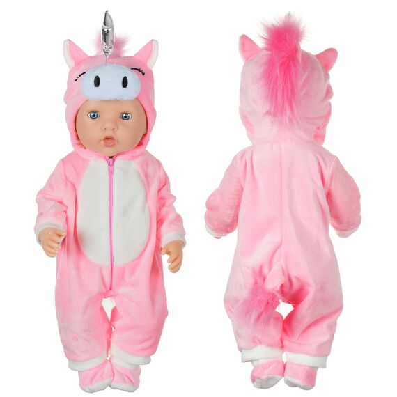 Aolso Kleidung Outfits für Baby Puppen, Babypuppenkleidung für 14–18 Zoll große Puppen, 35–45 cm große Babypuppen, Puppe Zubehör, Neue Puppenkleidungs-Outfits, Geschenke für Mädchen (Einhorn)
