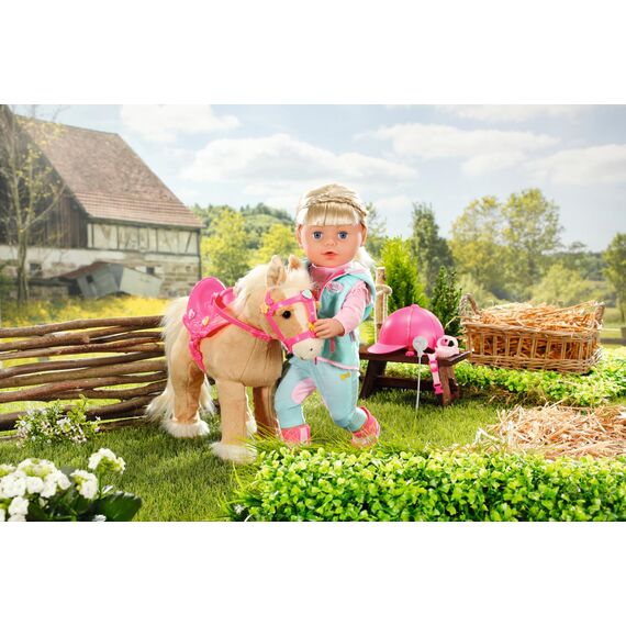 BABY born Deluxe Reiter-Outfit mit Hose, Stiefeln und Helm für 43 cm Puppen, 831175 Zapf Creation