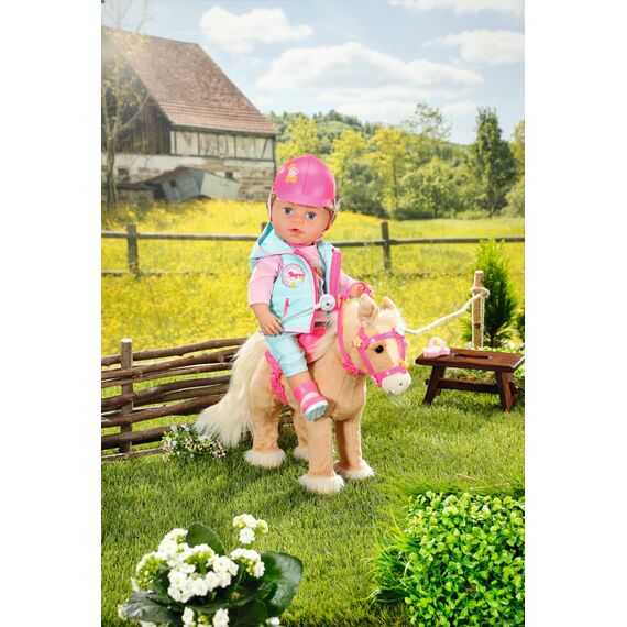 BABY born Deluxe Reiter-Outfit mit Hose, Stiefeln und Helm für 43 cm Puppen, 831175 Zapf Creation