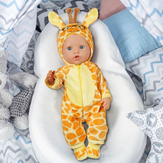 Aolso Kleidung Outfits für Baby Puppen, Babypuppenkleidung für 14–18 Zoll große Puppen, 35–45 cm große Babypuppen, Puppe Zubehör, Neue Puppenkleidungs-Outfits, Geschenke für Mädchen (Giraffe)