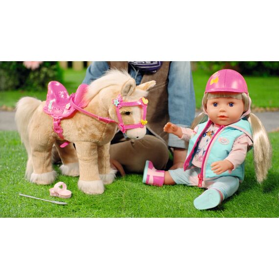 BABY born Deluxe Reiter-Outfit mit Hose, Stiefeln und Helm für 43 cm Puppen, 831175 Zapf Creation