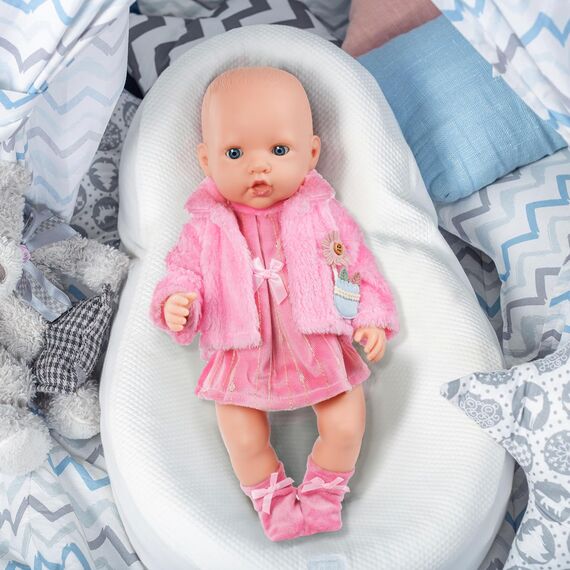 Aolso Puppenkleidungsset, 14–18 Zoll Puppenkleidung, Puppenzubehör passend für 35–45 cm, Babypuppenkleidung mit 1 Kleiderbügel, Geburtstagsgeschenk für Mädchen (Rosa-Lamm)