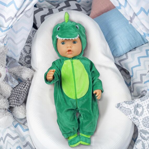 Aolso Kleidung Outfits für Baby Puppen, Babypuppenkleidung für 14–18 Zoll große Puppen, 35–45 cm große Babypuppen, Puppe Zubehör, Neue Puppenkleidungs-Outfits, Geschenke für Mädchen (Dinosaurier)