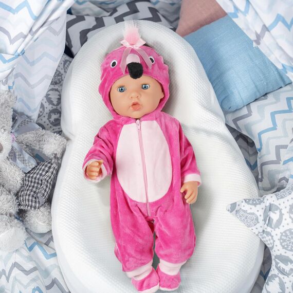 Aolso Kleidung Outfits für Baby Puppen, Babypuppenkleidung für 14–18 Zoll große Puppen, 35–45 cm große Babypuppen, Puppe Zubehör, Neue Puppenkleidungs-Outfits, Geschenke für Mädchen (Flamingo)