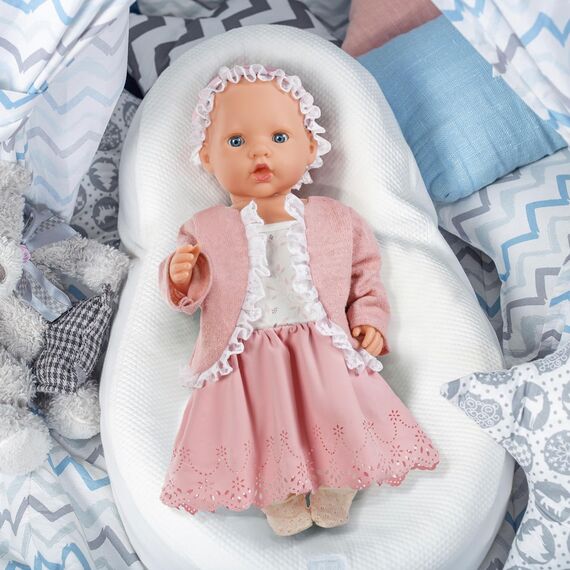 Aolso Puppenkleidungsset, 14–18 Zoll Puppenkleidung, Puppenzubehör passend für 35–45 cm, Babypuppenkleidung mit 1 Kleiderbügel, Geburtstagsgeschenk für Mädchen (Kleid)