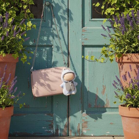 Verdelume Grau Dinosaurier-Overall Kleidung für Labubu, EIN-teilige 17cm Puppenbekleidung mit Kapuze, Geschenkidee für Jungen und Mädchen, 1 Stück (Ohne Labubu-Puppe)