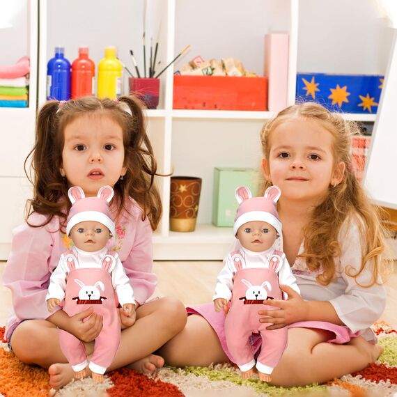 Kleidung Outfits für Baby Puppen,Kleidung Puppenkleidung 35-43 cm,Baby Puppensachen puppenzubehör mit Hut Langarm Hose Geschenk für Kinder Mädchen Jungen(Puppen Nicht Enthalten)