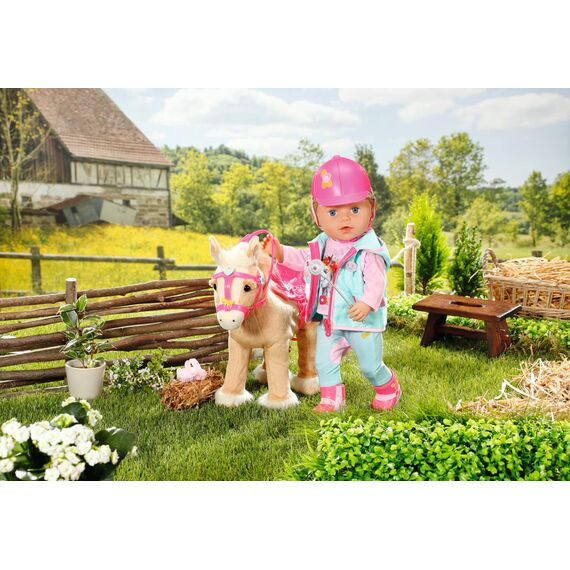BABY born Deluxe Reiter-Outfit mit Hose, Stiefeln und Helm für 43 cm Puppen, 831175 Zapf Creation