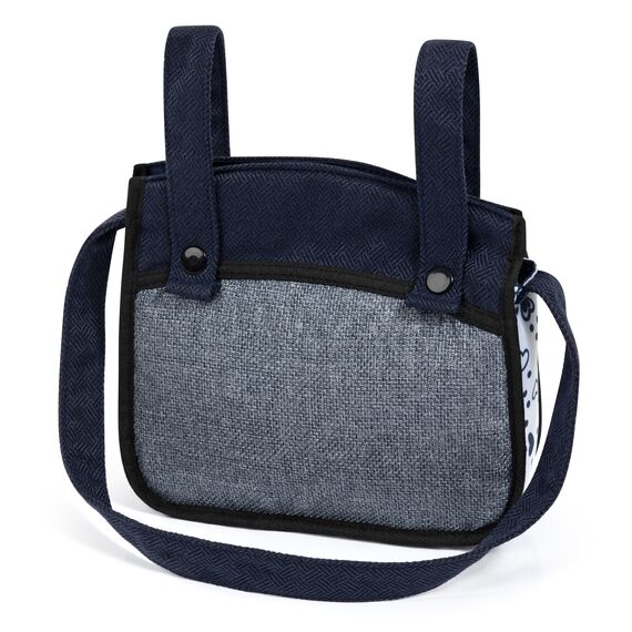 Bayer Design 17081AA Puppenwagen Xeo mit Tasche, höhenverstellbarer Griff, Schwenkschieber, wandelbar als Puppenjogger, bewegliche Vorderräder, integrierter Korb, Blue
