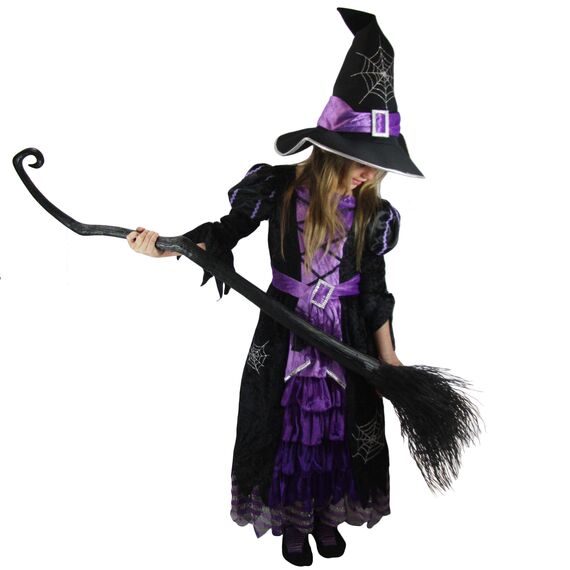 Spooktacular Creations Hexe Kostüm, Hexenkostüm, Karneval Fasching Bekleidung, 3-teiliges Halloween Kostüm Deluxe Set für Mädchen