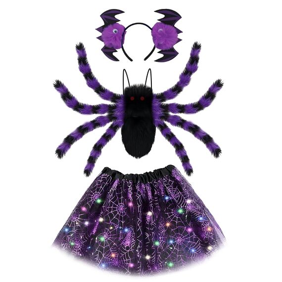 23GUANYI Kostüm Spinne Halloween Kostüm Spinne Verkleidung für Halloween Rollenspiele Party (Violett)