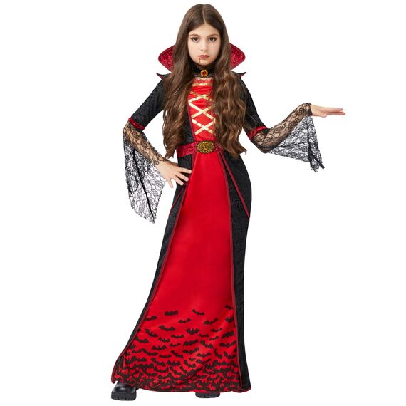 Spooktacular Creations Royal Vampir Kostüm für Mädchen Deluxe Set Halloween gotisch Viktorianische Vampirin Queen Dress Up Party L (10–12 Jahre)