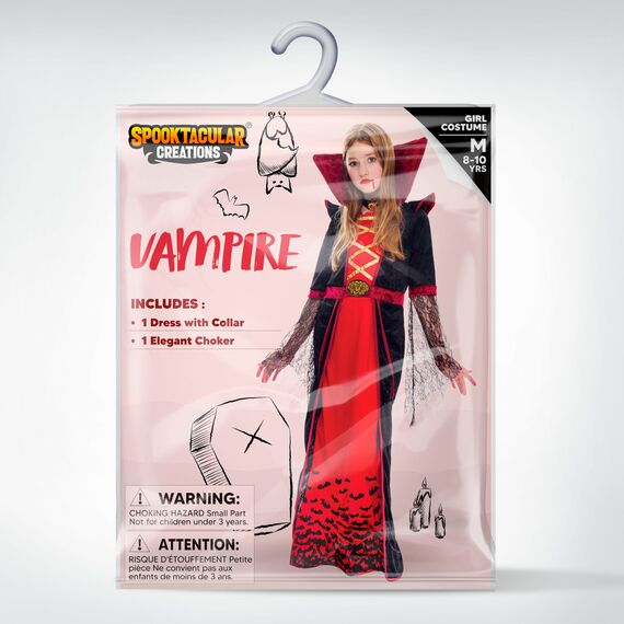 Spooktacular Creations Royal Vampire Kostüm für Mädchen Deluxe Set Halloween Gothic Victorian Vampiress Queen Dress Up Party-XXL (14-16 Jahre)