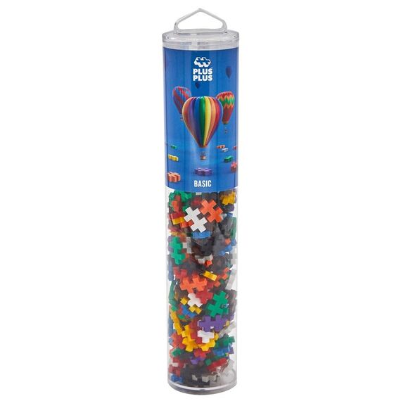 Plus-Plus 9604185 Mini Geniales Konstruktionsspielzeug, Tube Basic Mix, Bausteine-Set, 240 Teile, bunt, 300.4185