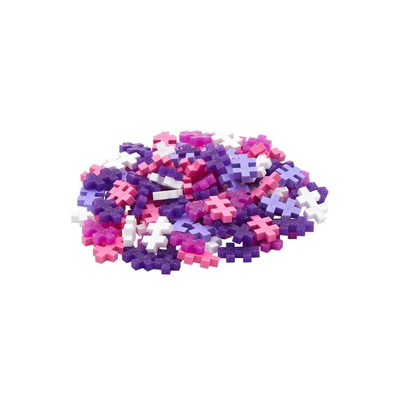 Plus-Plus 9604244 Kreativ-Bausteine Tube, Glitzer, Geniales Konstruktionsspielzeug, 100 Teile