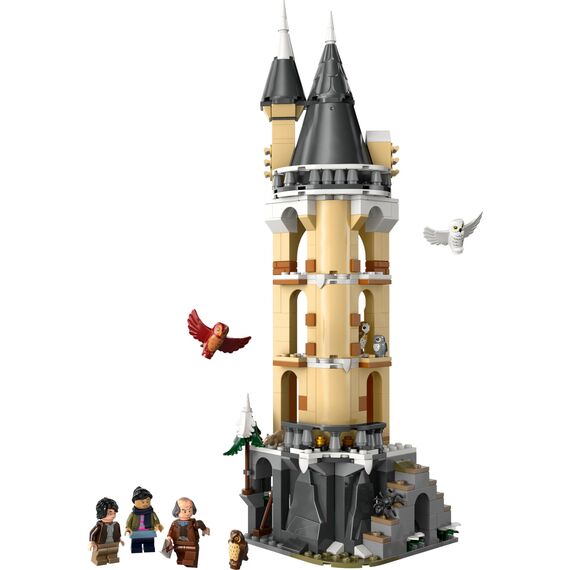 LEGO Harry Potter Eulerei auf Schloss Hogwarts, Abenteuer-Set mit Spielzeug-Tieren und 3 Mini-Figuren, Spielzeug zum Film für Kinder, Geschenk für Mädchen, Jungen und alle Fans ab 8 Jahren 76430