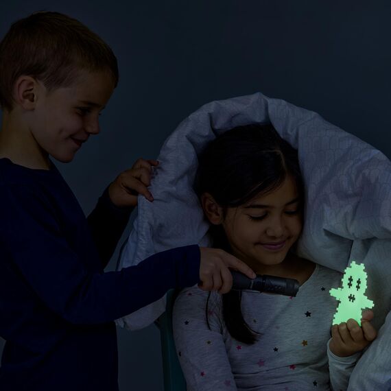 Plus-Plus 9604283, Geniales Konstruktionsspielzeug, Nachtleuchtend, Kreativ-Bausteine Tube, 240 Teile, Glow