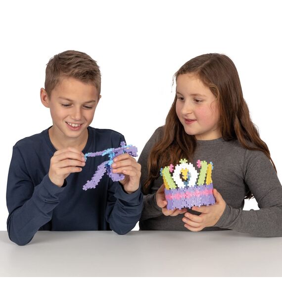 Plus-Plus 4187 Mini Kreativ-Bausteine Tube, Pastell, Geniales Konstruktionsspielzeug, 240 Teile