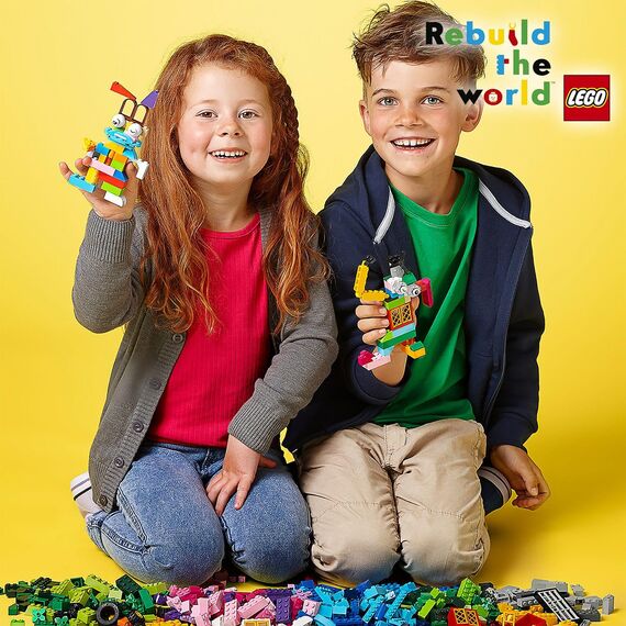LEGO 10696 Classic Mittelgroße Bausteine-Box, Bausteine mit Aufbewahrungsbox für Kinder, Geschenk für Jungen und Mädchen ab 4 Jahren