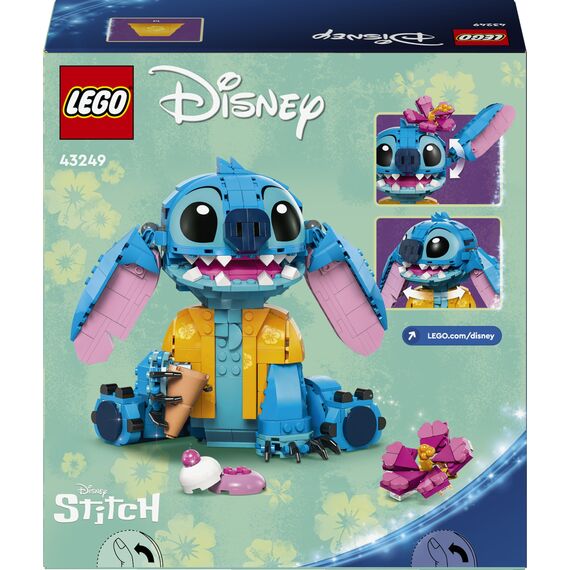 LEGO | Disney Stitch Spielzeug - Figur zum Spielen und Sammeln mit Einer Eistüte und Einer dekorativen Blume - Geschenk für Mädchen, Jungen und Lilo & Stitch Filmfans ab 9 Jahren - 43249