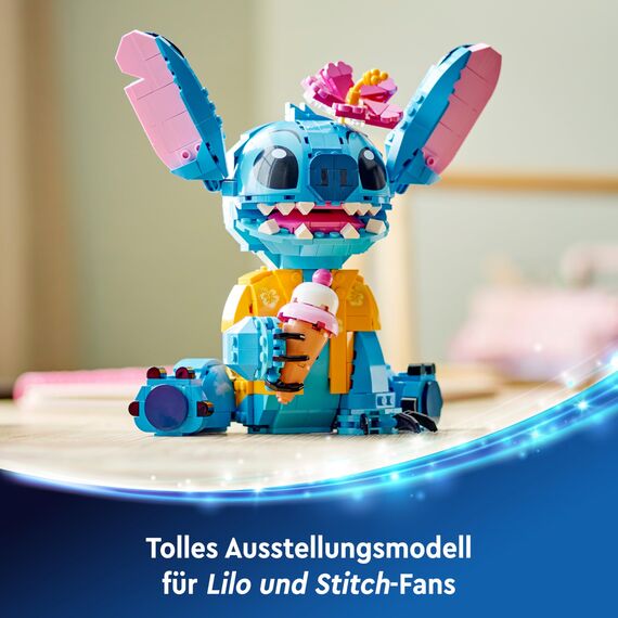 LEGO | Disney Stitch Spielzeug - Figur zum Spielen und Sammeln mit Einer Eistüte und Einer dekorativen Blume - Geschenk für Mädchen, Jungen und Lilo & Stitch Filmfans ab 9 Jahren - 43249