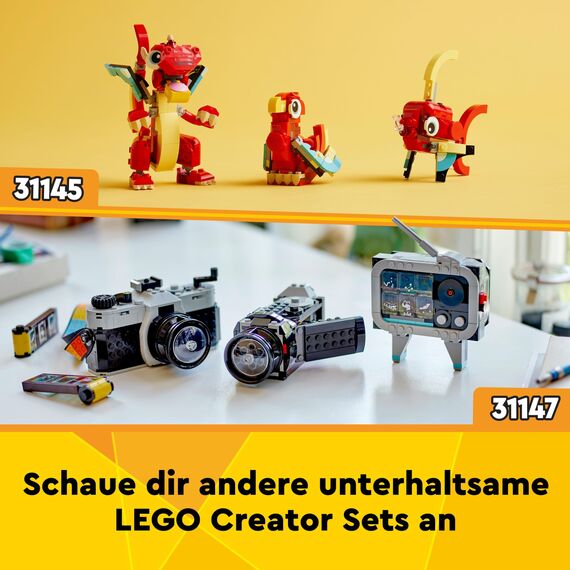 LEGO Creator 3in1 Flatbed Truck with Helicopter Toy to Propeller Plane and Fuel Lorry to Hot Rod and SUV Car Toys for 7 Plus Year Old Boys, Girls and Kids who Love Cool Vehicles, Gift Idea 31146