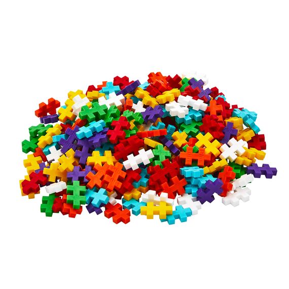 Plus-Plus 9604262 Geniales Konstruktionsspielzeug, Regenbogen, Kreativ-Bausteine Tube, 240 Teile