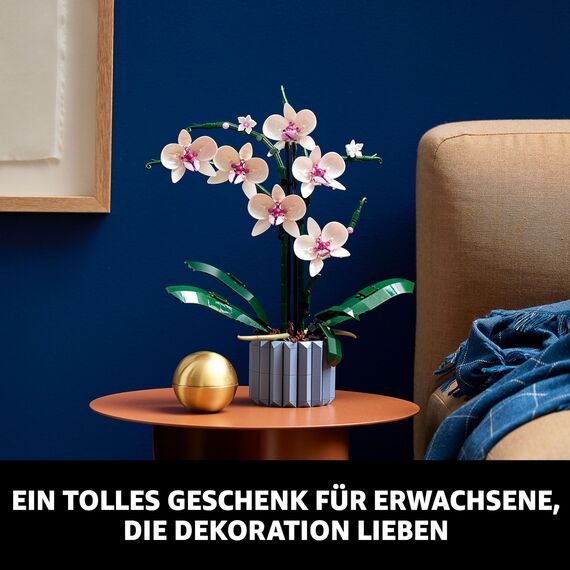 LEGO Botanicals Orchidee - Künstliche Pflanzen Set mit weißen und rosa Blumen - Modellbausatz für Erwachsene - Home und Zimmer-Deko - Botanik Kollektion - Geschenke für Frauen und Männer 10311