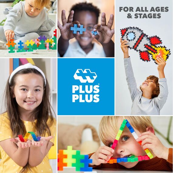 Plus-Plus 3310 Geniales Konstruktionsspielzeug, Open Play Basic, Bausteine-Set, 600 Teile
