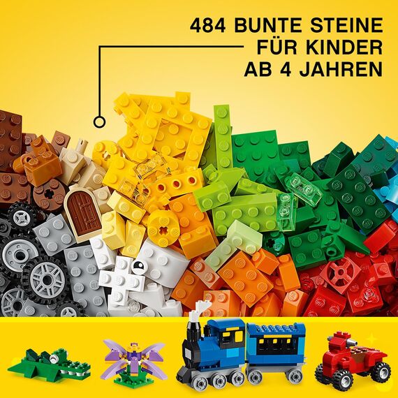 LEGO 10696 Classic Mittelgroße Bausteine-Box, Bausteine mit Aufbewahrungsbox für Kinder, Geschenk für Jungen und Mädchen ab 4 Jahren