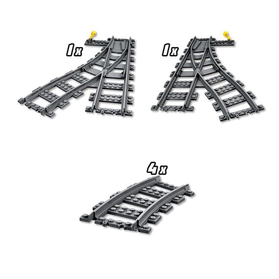 LEGO 60238 City Weichen, 6 Elemente, Erweiterungsset für Kinder, Spielzeug Set
