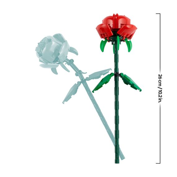 LEGO Botanicals Rosen - Kunstblumen Set - Geschenk zum Muttertag - Schreibtischdeko oder Blumendeko - Modellbau für Frauen und Männer - 40460