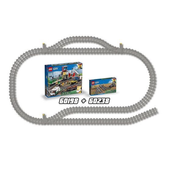 LEGO 60238 City Weichen, 6 Elemente, Erweiterungsset für Kinder, Spielzeug Set