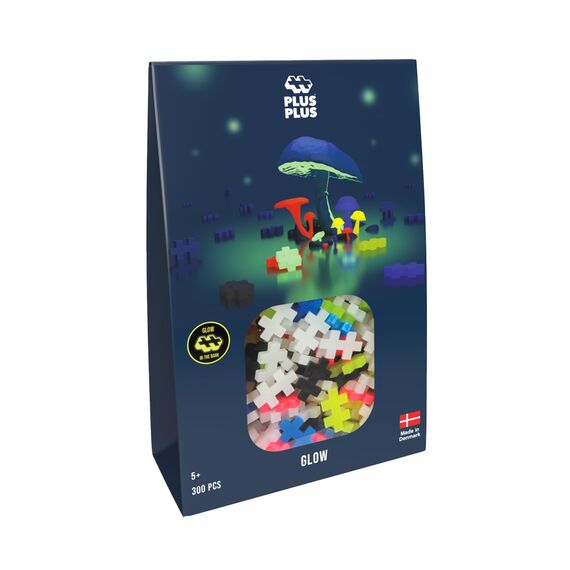 Plus Plus - 300 Kreativ Bausteine Nachtleuchtend, Glow