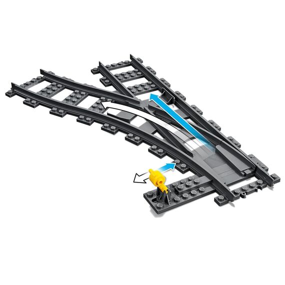 LEGO 60238 City Weichen, 6 Elemente, Erweiterungsset für Kinder, Spielzeug Set