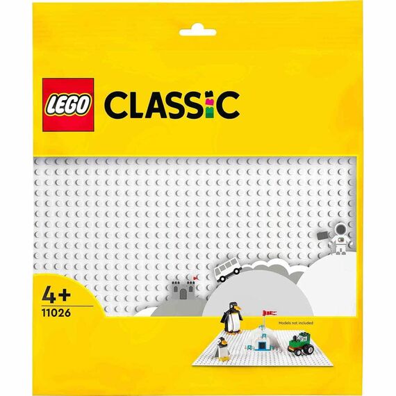 LEGO 11026 Classic Weiße Bauplatte, quadratische Grundplatte mit 32x32 Noppen als Basis Sets, Konstruktionsspielzeug