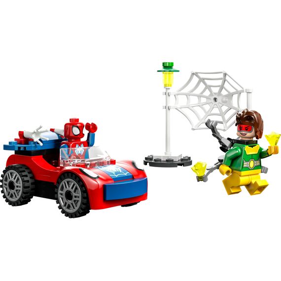 LEGO 10789 Marvel Spider-Mans Auto und Doc Ock Set, Spidey und Seine Super-Freunde, baubares Spielzeug für Jungen und Mädchen ab 4 Jahren, mit im Dunkeln leuchtenden Teilen