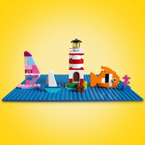 LEGO 11025 Classic Blaue Bauplatte, quadratische Grundplatte mit 32x32 Noppen als Basis für Konstruktionen und für weitere Sets, Konstruktionsspielzeug für Kinder